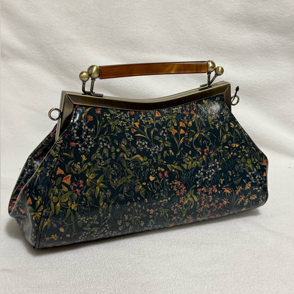 Patricia Nash Tuscan Field Collection Floral Patterned Crossbody W/Gold Accents - Picture 4 of 17